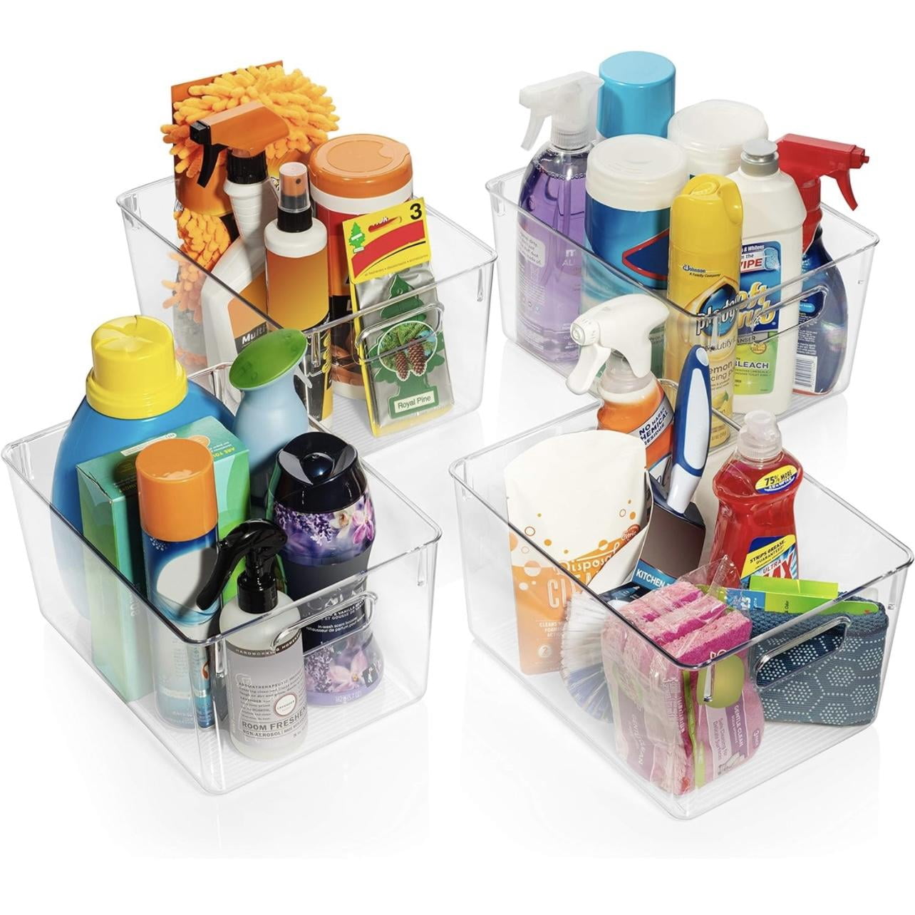 ZHOHO TANT Clear Stackable Plastic Storage Bins, 12-Pack Pantry and Fridge Organizers for Kitchen, Bathroom, Home — image 8 of 8