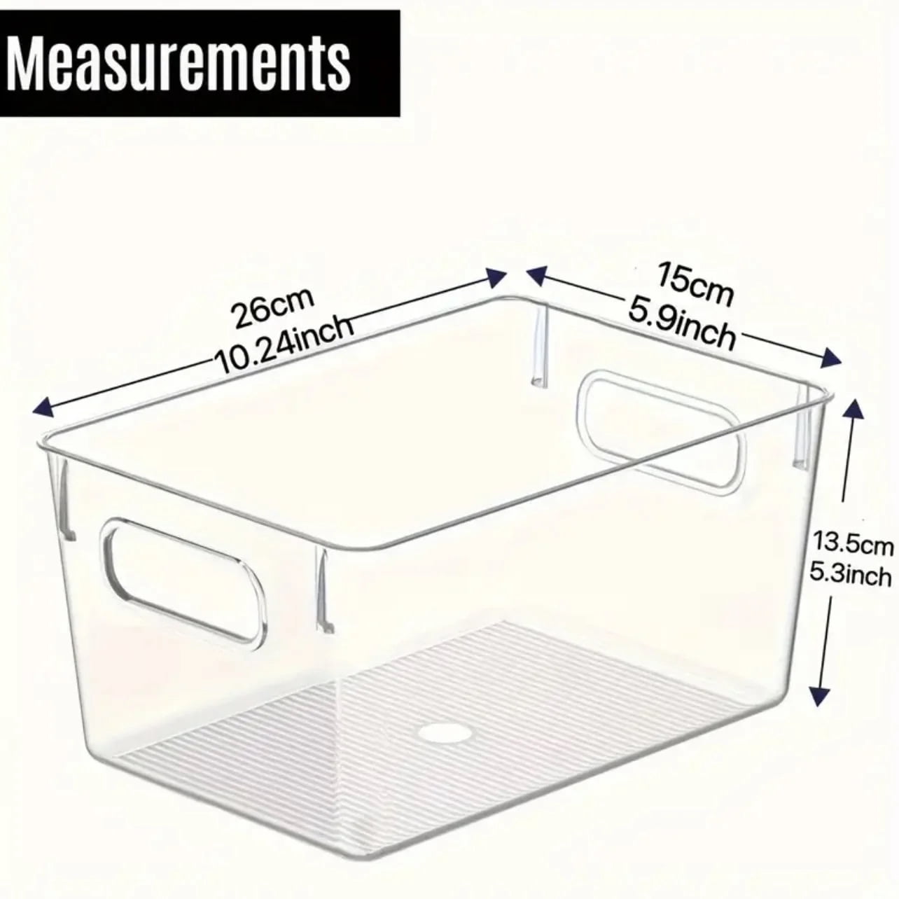 7 Pack Clear Plastic Storage Bins, 4 sizes Pantry Organizers and Storage Containers Fridge Organizer Kitchen Cabinet Organizer Medicine Organizer for Organizing Home Bathroom Freezer Refrigerator — image 3 of 8