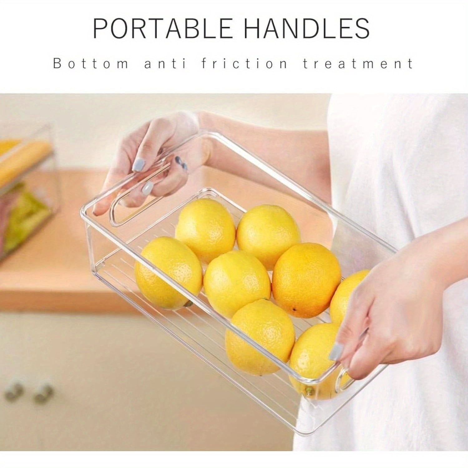 7 Pack Clear Plastic Storage Bins, 4 sizes Pantry Organizers and Storage Containers Fridge Organizer Kitchen Cabinet Organizer Medicine Organizer for Organizing Home Bathroom Freezer Refrigerator — image 5 of 8